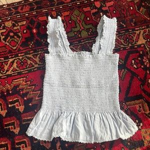 Reformation Light Blue Stretchy Top XS